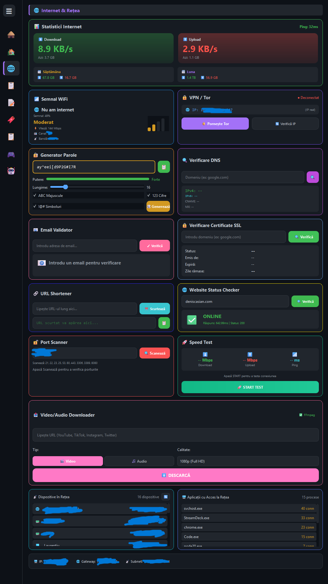 DenisControl - Internet
