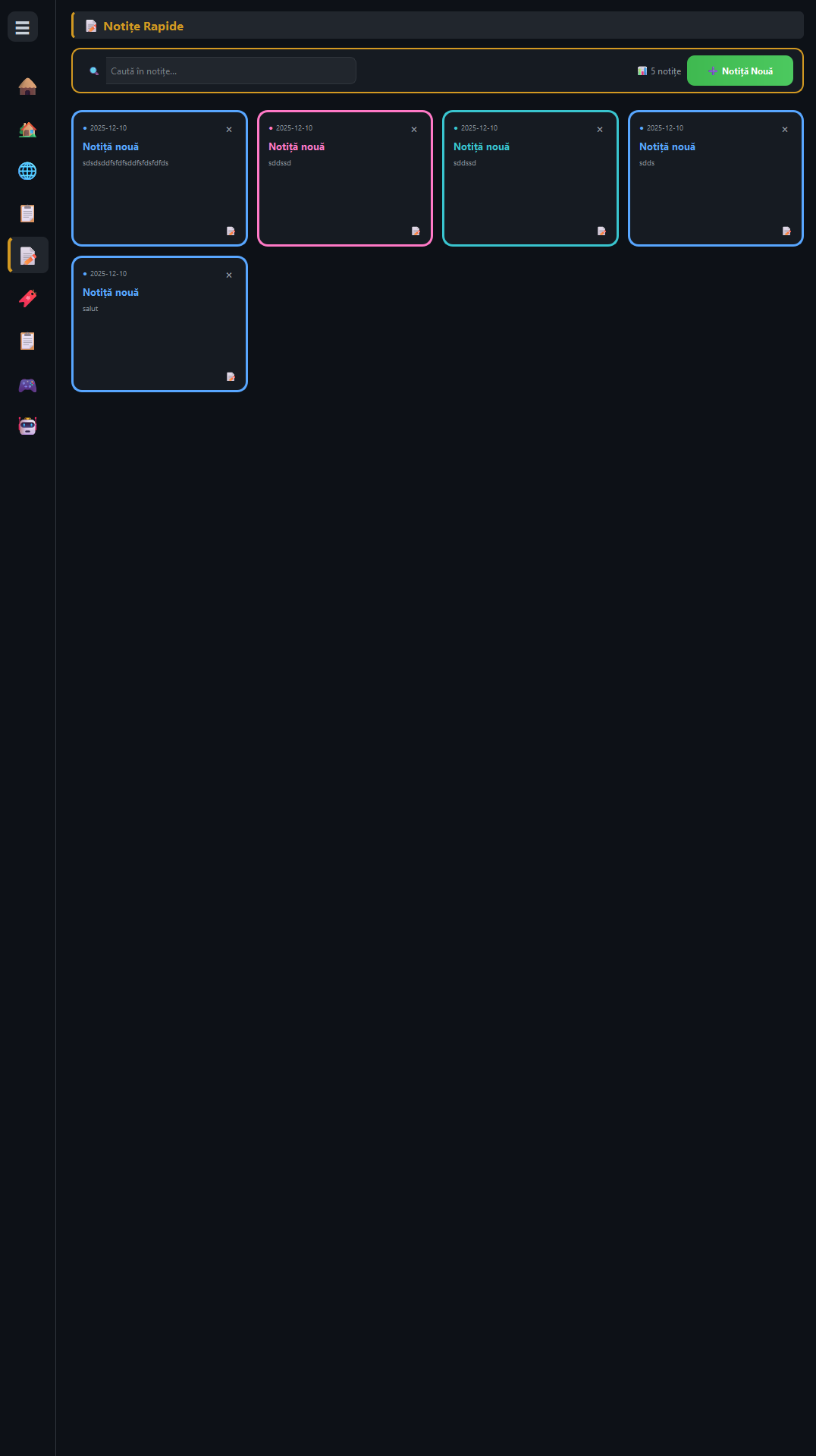 DenisControl - Quick Notes