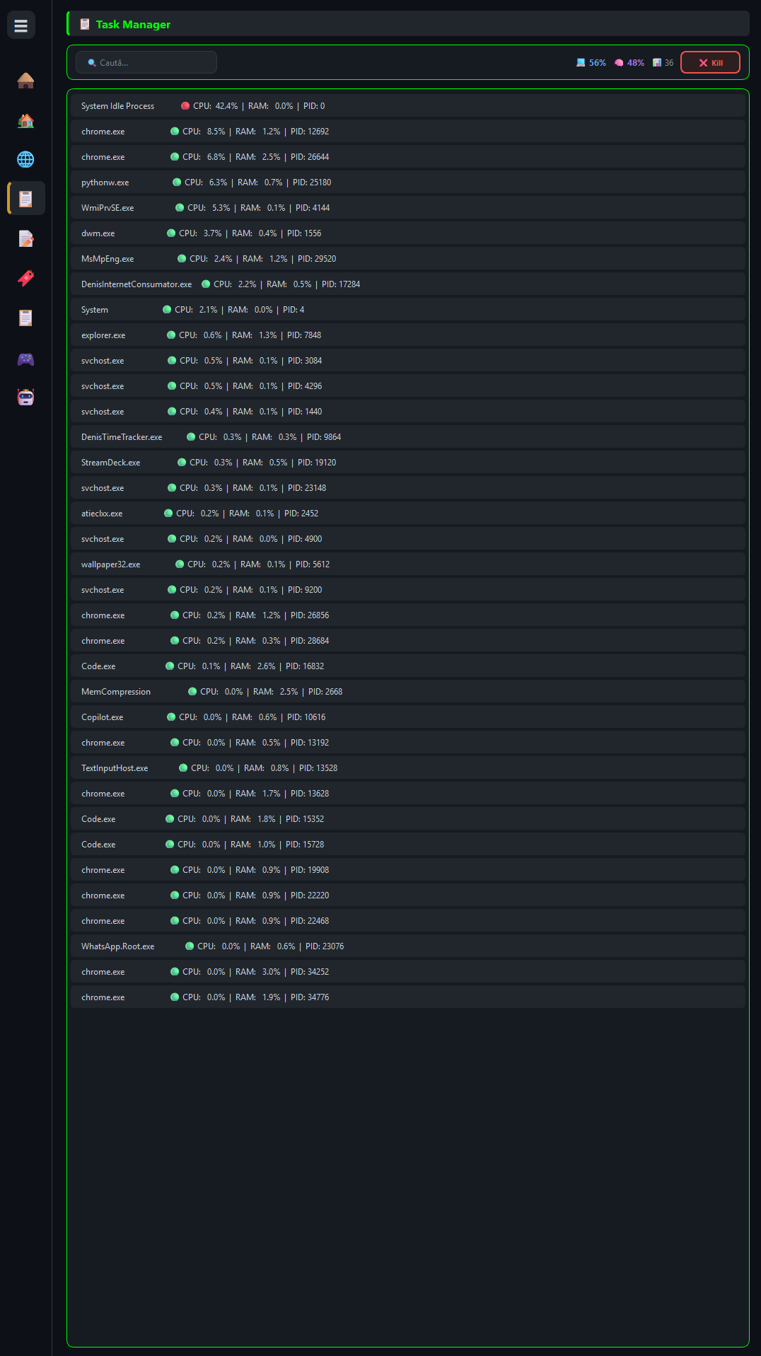 DenisControl - Task Manager